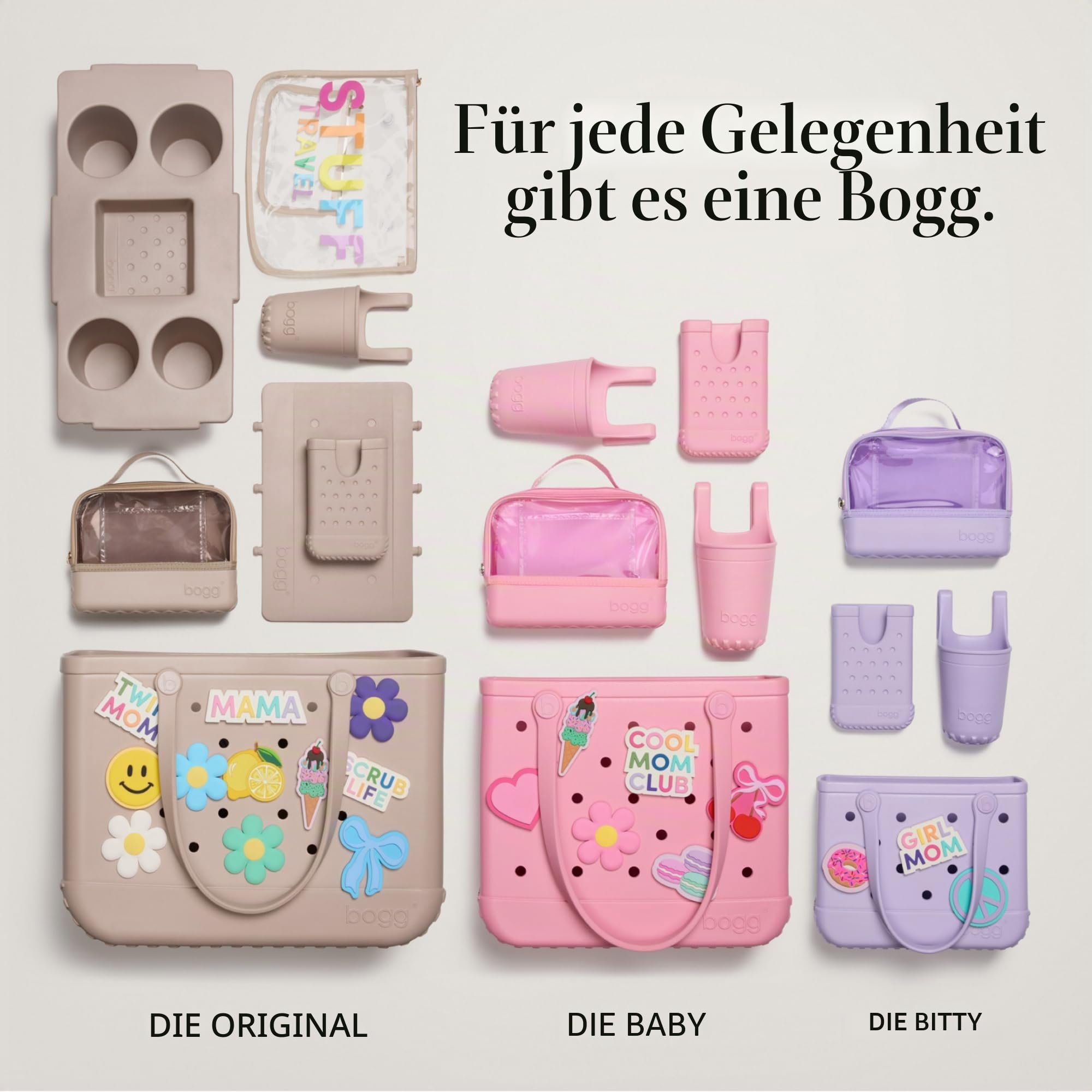 BOGG BAG Bitty Kleine Tragetasche, 27,9 x 21,6 x 11,4 cm, langlebig, waschbar, kippsicher, Strand, Pool, Boot, Arbeit, Sport