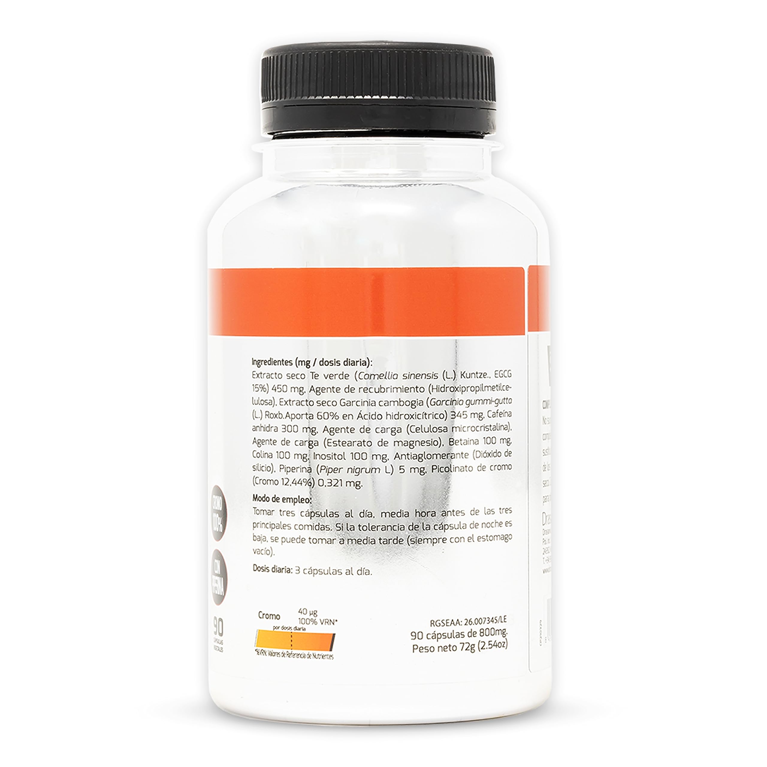 SPORT LIVE TERMOGEN by DRASANVI - Té verde + Garcinia Cambogia + Colina + Piperina - VEGANO - SIN GLUTEN - 90 cápsulas