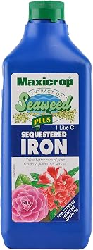 Maxicrop POPGS61L Original Seaweed Extract, Organic Plant Growth Stimulant, 1L, Concentrate & PPSI61L Sequestered Iron, Natural Seaweed Extract Plus 2% Iron, 1L, Concentrate