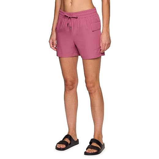 RBX Cargo Style Shorts for Women, Lightweight Quick Drying Stretch Woven Hiking Walking Short with Pockets