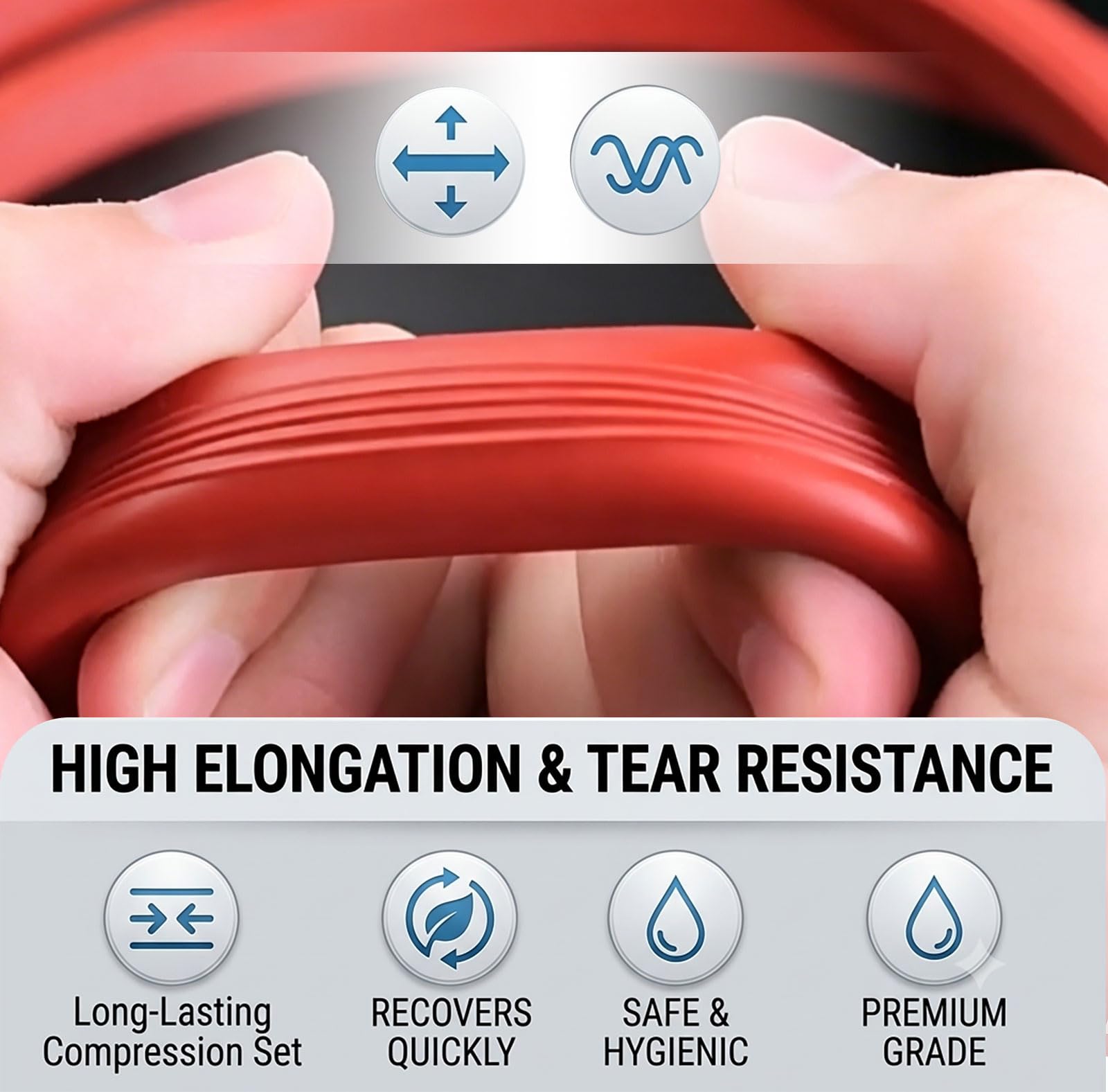 Junta Silicona Perfil E Alta Temperatura Junta Horno Silicone Gasket Resistente Calor Junta Industrial Horno Recambio Máquina Sellado Térmico Industrial