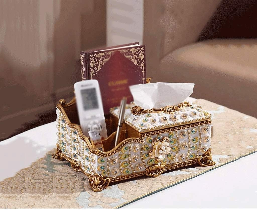 Square Tissue Box Cover - Decorative Tissue Holder is Finished in Beautiful, Bathroom Accessories