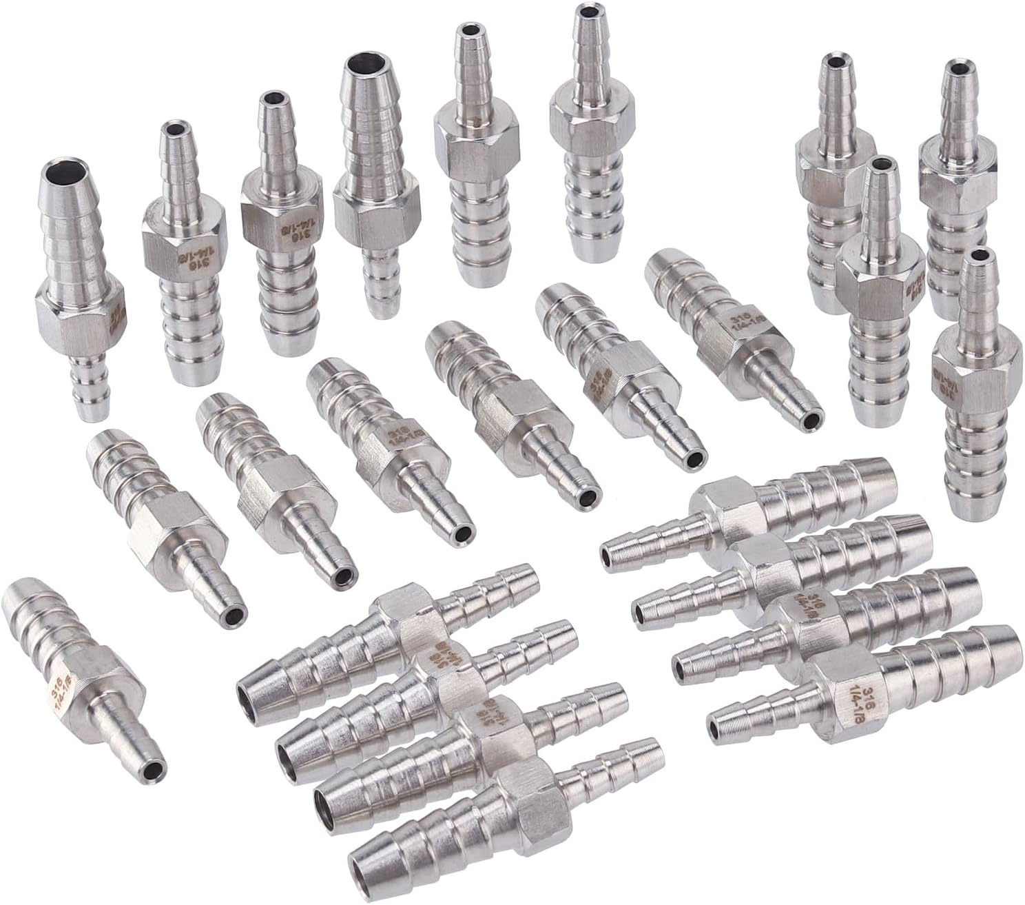 LTWFITTING Bar Production Stainless Steel 316 Barb Fitting Coupler Connector 5 16 Hose Id X 3 8 Male Npt Air Fuel Water Pack Of 5 320776e5 3164 4352 B35a Fe2a421962dc.6f0999f005251fc891a6396dbea2eb33
