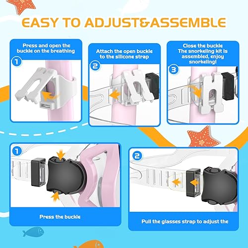 Miniatura 7 de Snorkeling Gear, Dry Snorkel Set180 Panoramic Wide View,Anti-Fog Scuba Diving Mask, Professional Snorkeling Gear for Free Breathing, Swimming, Diving