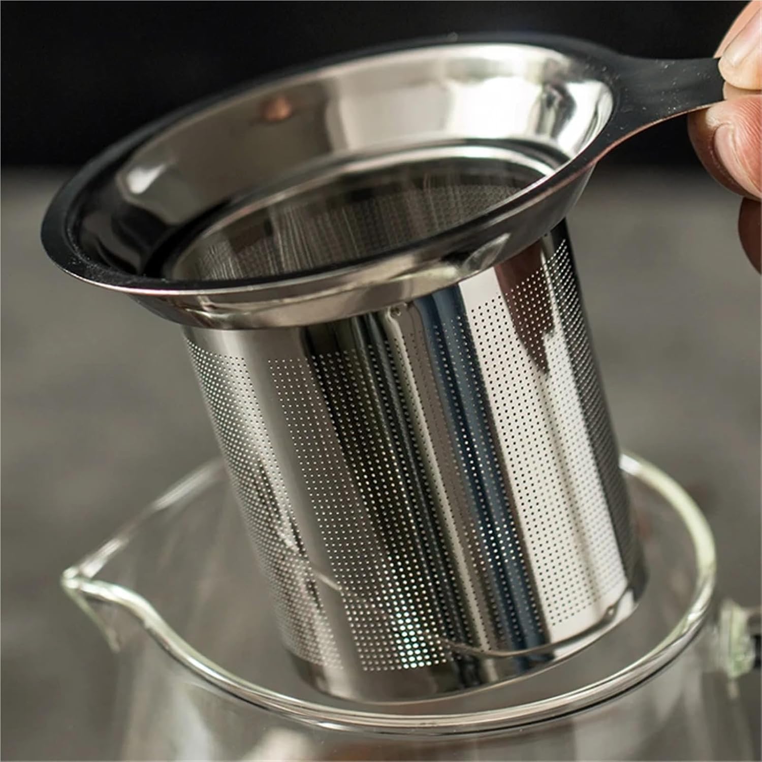 Tea Strainer 4pcs Tea Infuser Stainless Steel Mesh Strainer Filter Mug Teapot Loose Leaf Black Herbal Diffuser Steeper Accessories for Loose Leaf Tea