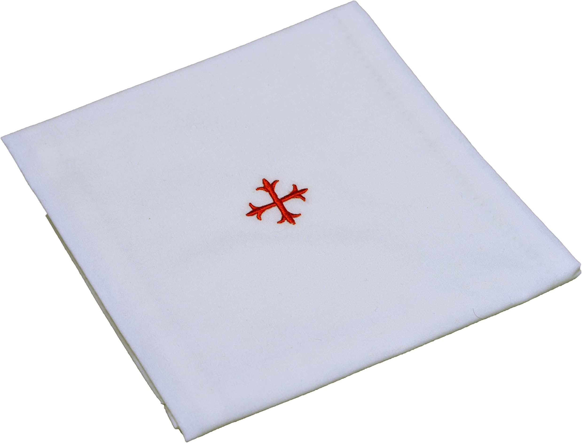 mds Linen Weave Cotton Red Greek Cross Purificators (3 Pack)