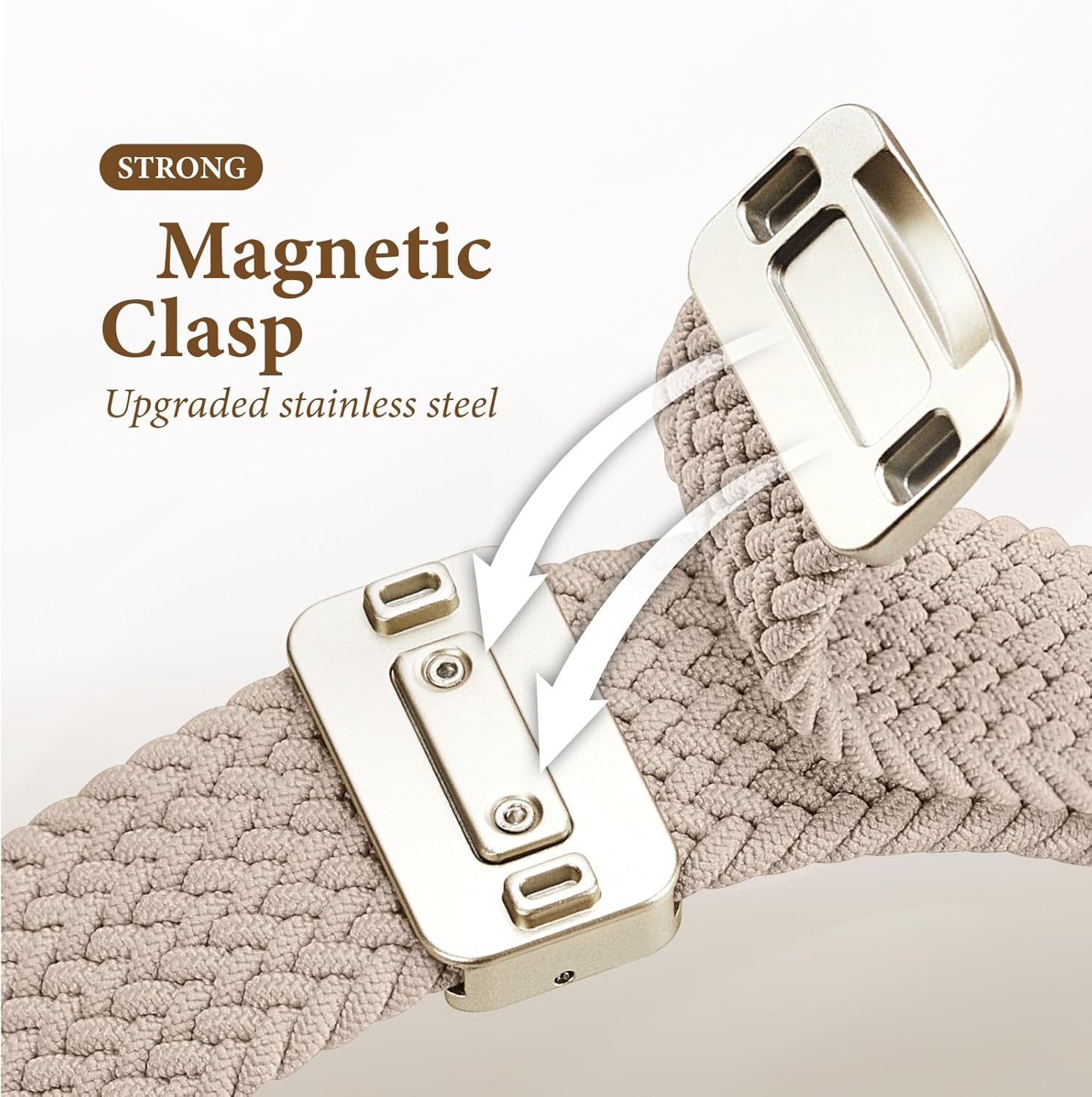 Braided Stretchy Bands with Magnetic Clasp Compatible for Apple Watch Band 38mm 40mm 41mm 42mm 44mm 45mm 46mm 49mm Women Men, Nylon Sport Solo Loop for iWatch Series 11 10 9 8 7 6 5 4 3 Ultra 3 2 1 SE - Image 3