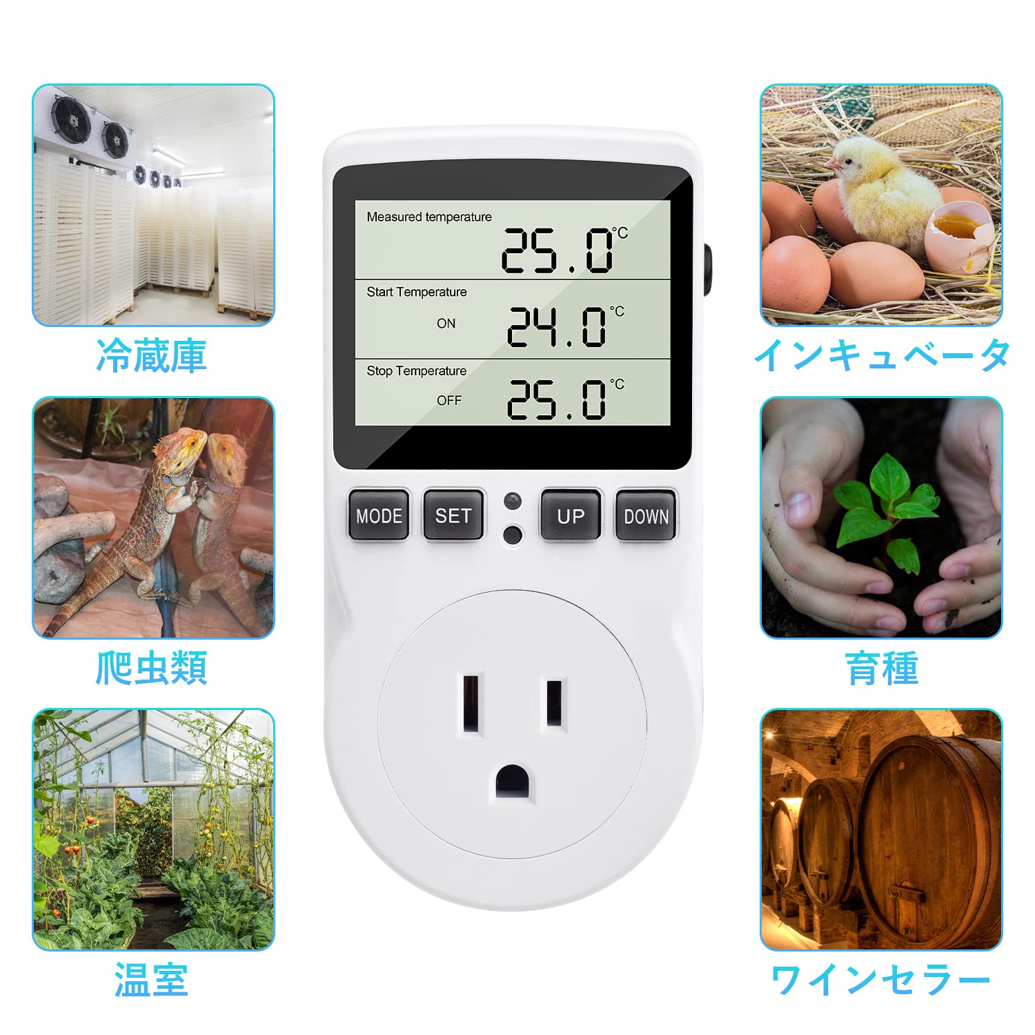 Amazon.co.jp: 温度制御ソケット、DiyStudio デジタル プログラミング