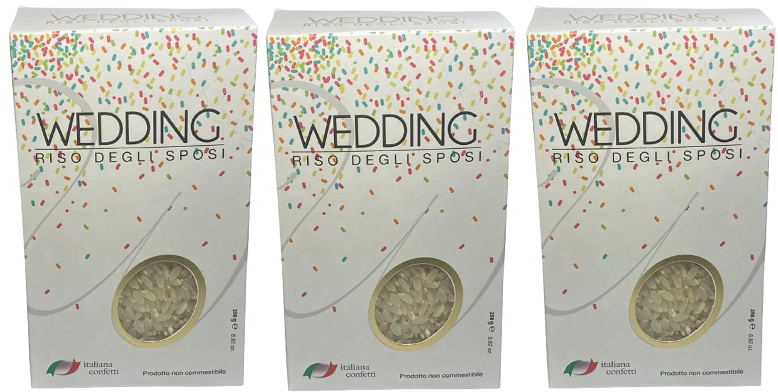 Wedding Riso degli SPOSI ANTIMACCHIE (Bianco, 750 GR (3x250))