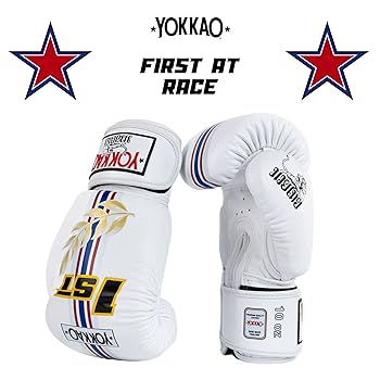 YOKKAO Muay Thai First at The Race Boxing Gloves - White