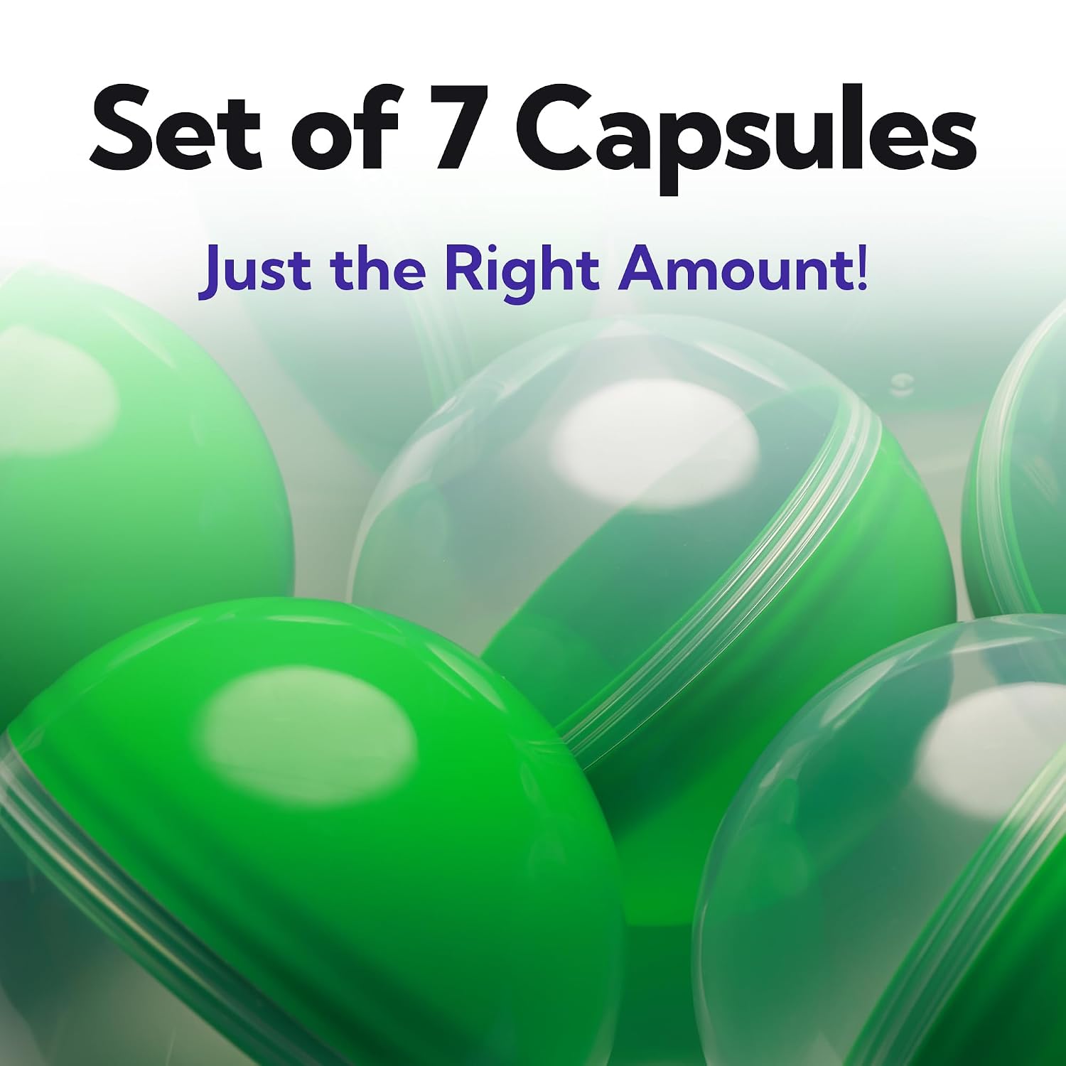 Claw Machine Capsules Translucent Green Plastic Sphere Party Favor Containers Round 7 pcs 4.7 inch Jumbo Plastic Christmas Ornaments Extra Large Gift Box Craft Party Supplies Vending Capsules