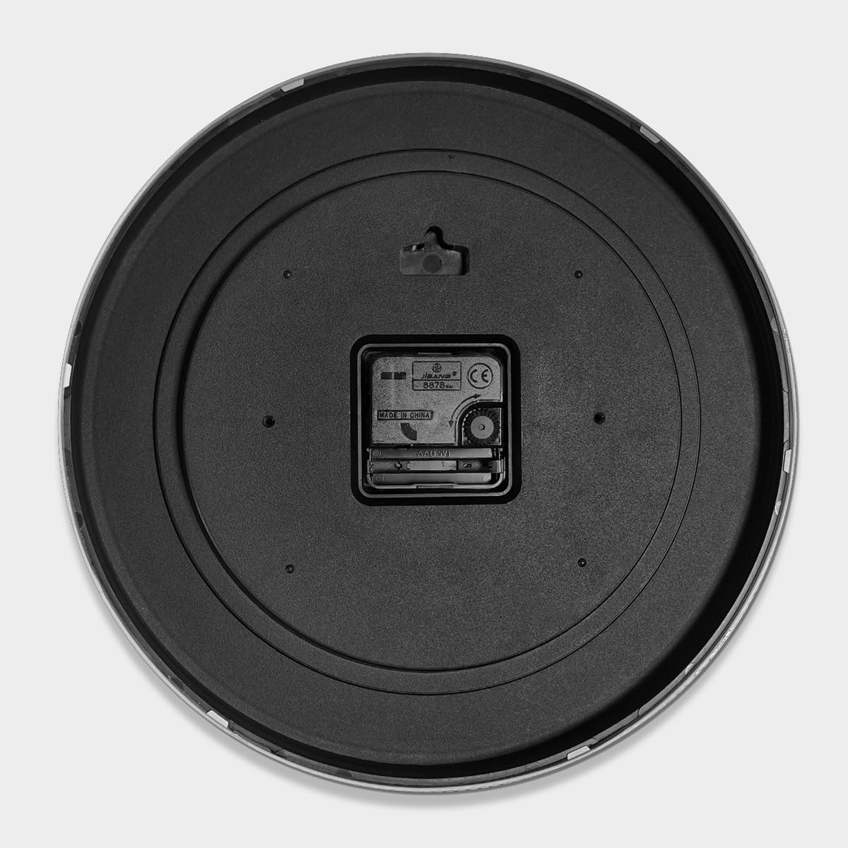 Bling Round Wall Clock for Wall Decoration, Glass Rhinestone Full Coverage Clock Sparkle Twinkle Glitter Home Decor. AA Battery is not Included (Silver 12x12x1.8 inches)