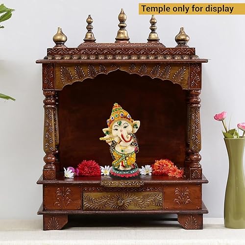 Miniatura 3 de TIED RIBBONS Estatua de Ganesh (5.5 x 2.3 pulgadas, multicolor)  ídolo de Ganesha para mesa de escritorio, figura de ídolo indio de Dios indio,