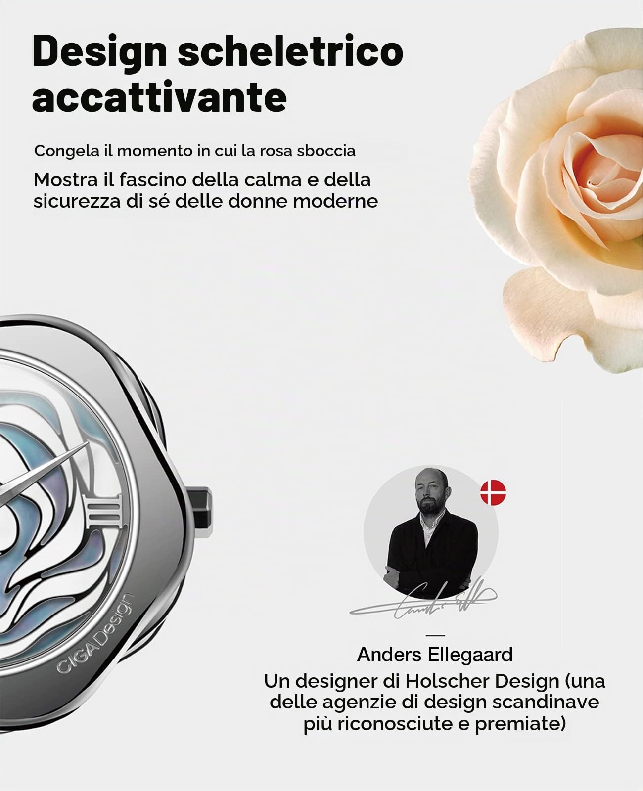 CIGA Design Serie R Rosa Danese Orologio Donna