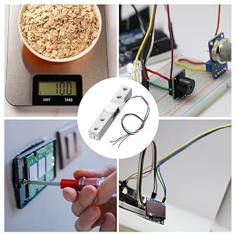 sourcing map 4 Set Digital Load Cell Weight Sensor 20KG + HX711 20x33mm