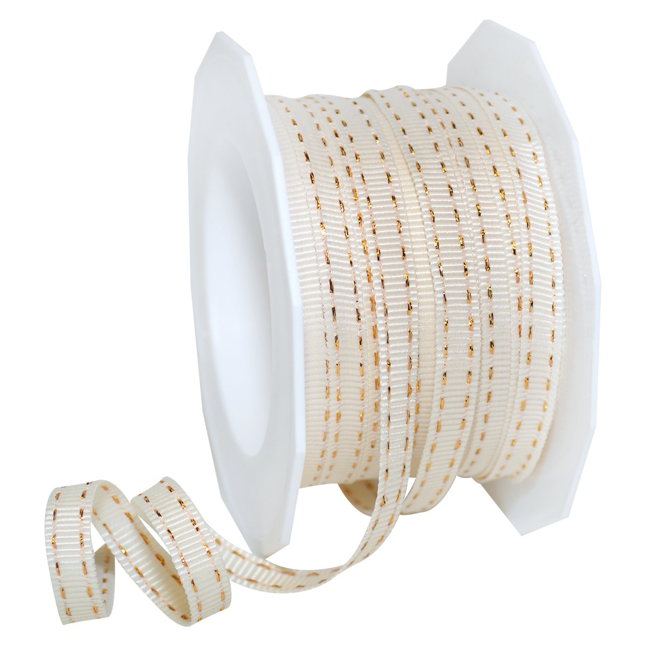 Ruban en polyester crème doré Präsent Stitches pour loisirs créatifs