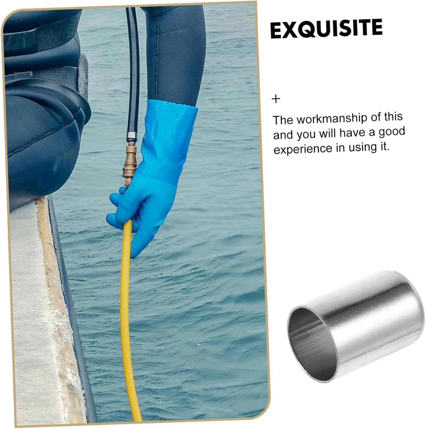 POPETPOP 100pcs Stainless Steel Sleeve Ferrules High Pressure Hose Fittings Compression Sleeve For Hydraulic Hose Crimping Tool