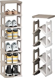 Collapsible Shoe Rack - 5/7 Tier Shoe Storage and Organisation for Entryway