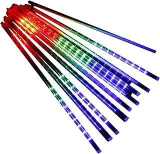Led Meteor Shower Lights with Solar Power, 30 Cm Strands, PVC Build, Vibrant Outdoor Lighting for Decoration, Fcc & Ce Certified