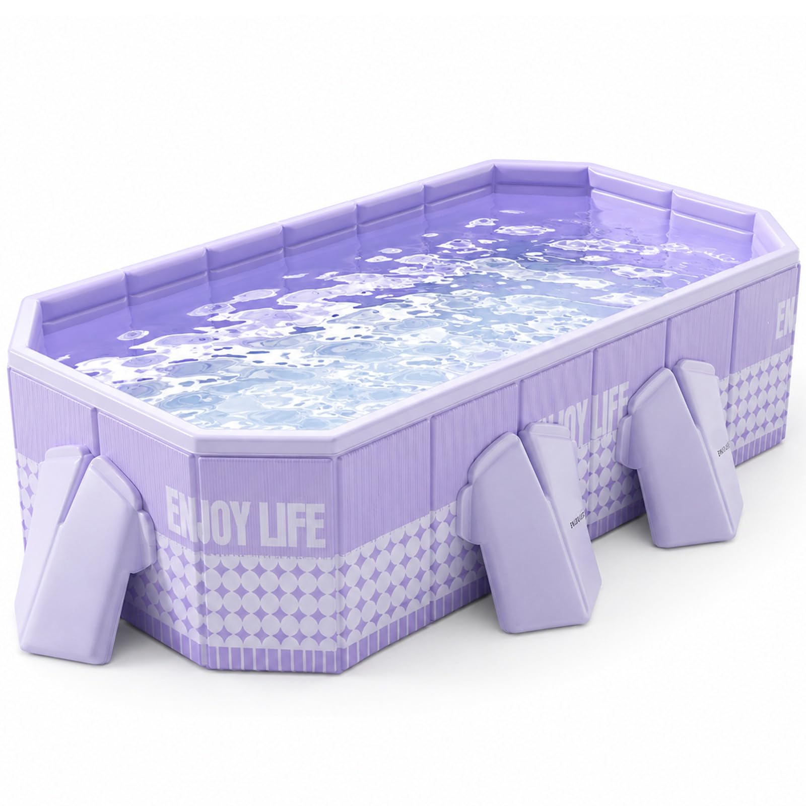 Foldable Above Ground Swimming Pool No air pump needed Purple-1.8m/6ft