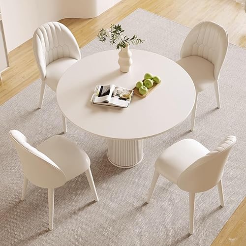 Miniatura 8 de YVYKFZD Juego de mesa y silla para sala de recepción de oficina, juego de mesa de comedor de cocina de granja, mesa redonda de negociación, mesa