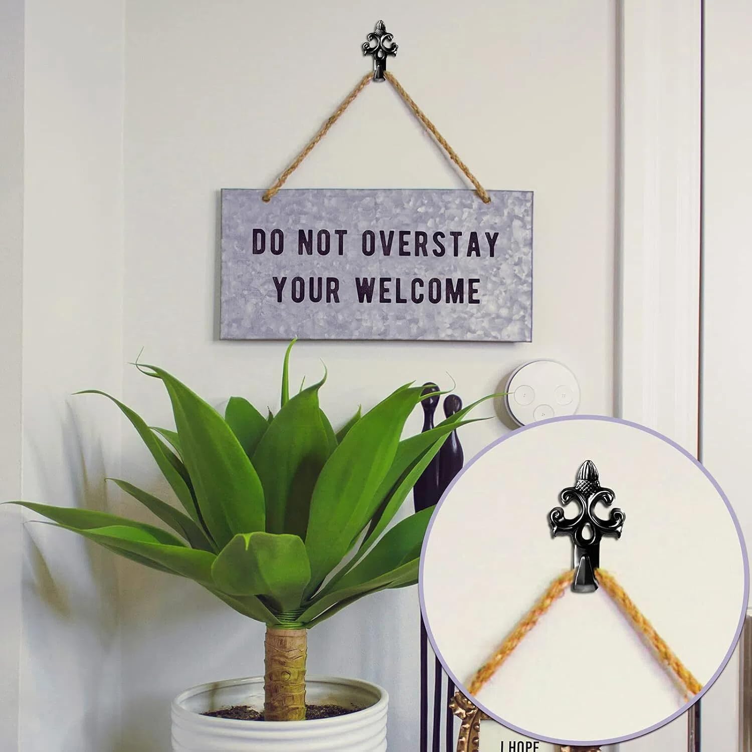 20 Pack Push Pin Hangers - Plant Shape Wall Hooks Holds 20LB For Pictures & Decor