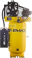 Vista 1 de EMAX Compresor de aire estacionario E350 - 5hp 80 Gal. Compresor industrial monofásico de 2 etapas con bomba lubricada a presión y sistema de aire