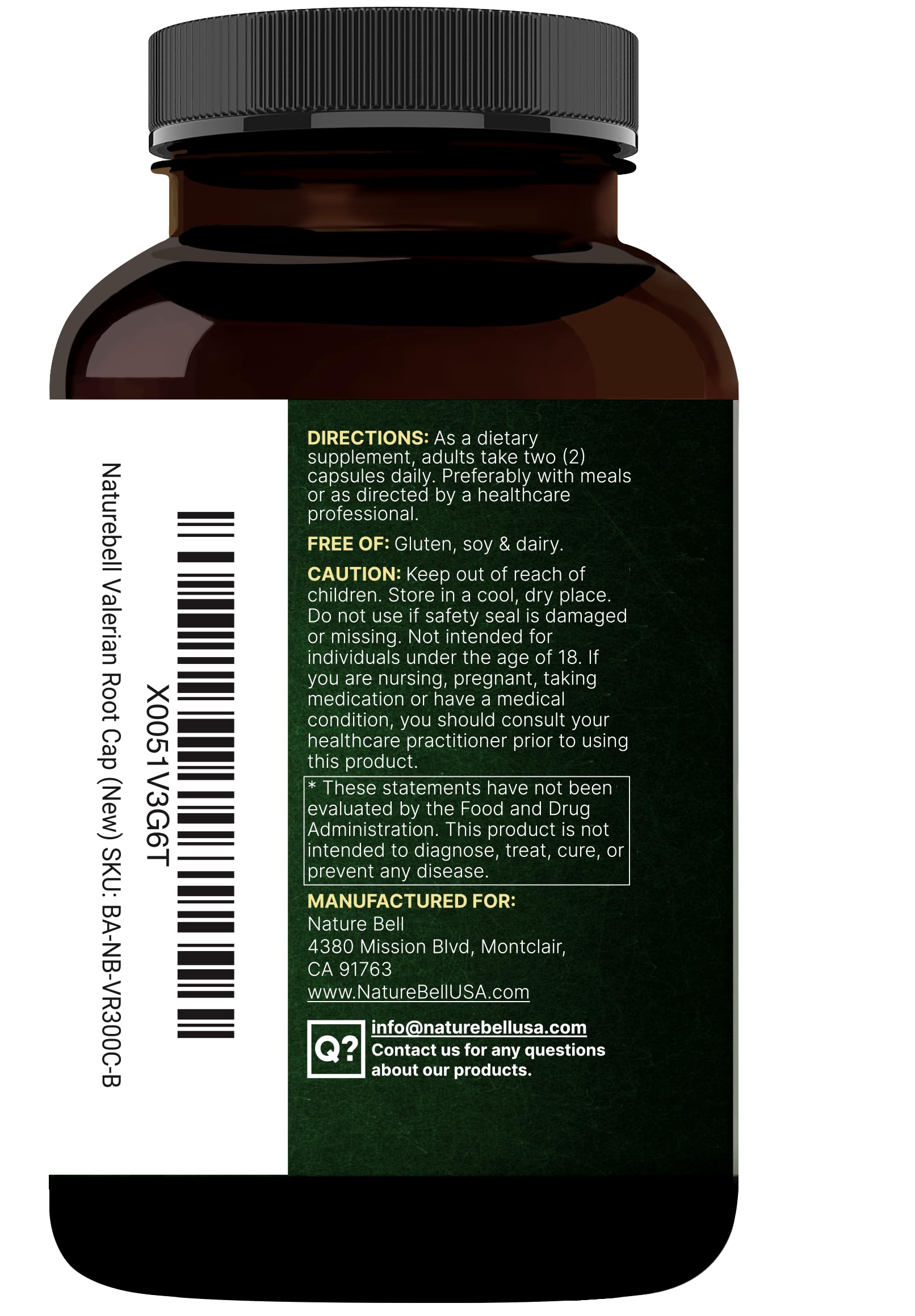 NatureBell Valerian Root for Sleep, 300 Veggie Capsules with Magnesium Glycinate, Chamomile, Passionflower, Lemon Balm, Ashwagandha, & More – Relaxation & Sleep Support Supplement – Melatonin Free — Amazon image 8