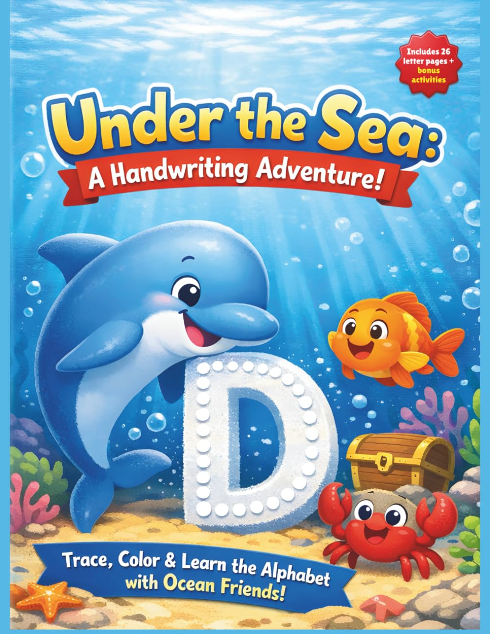 Under the Sea: A Handwriting Adventure!: Trace, Color & Learn the Alphabet with Ocean Friends!