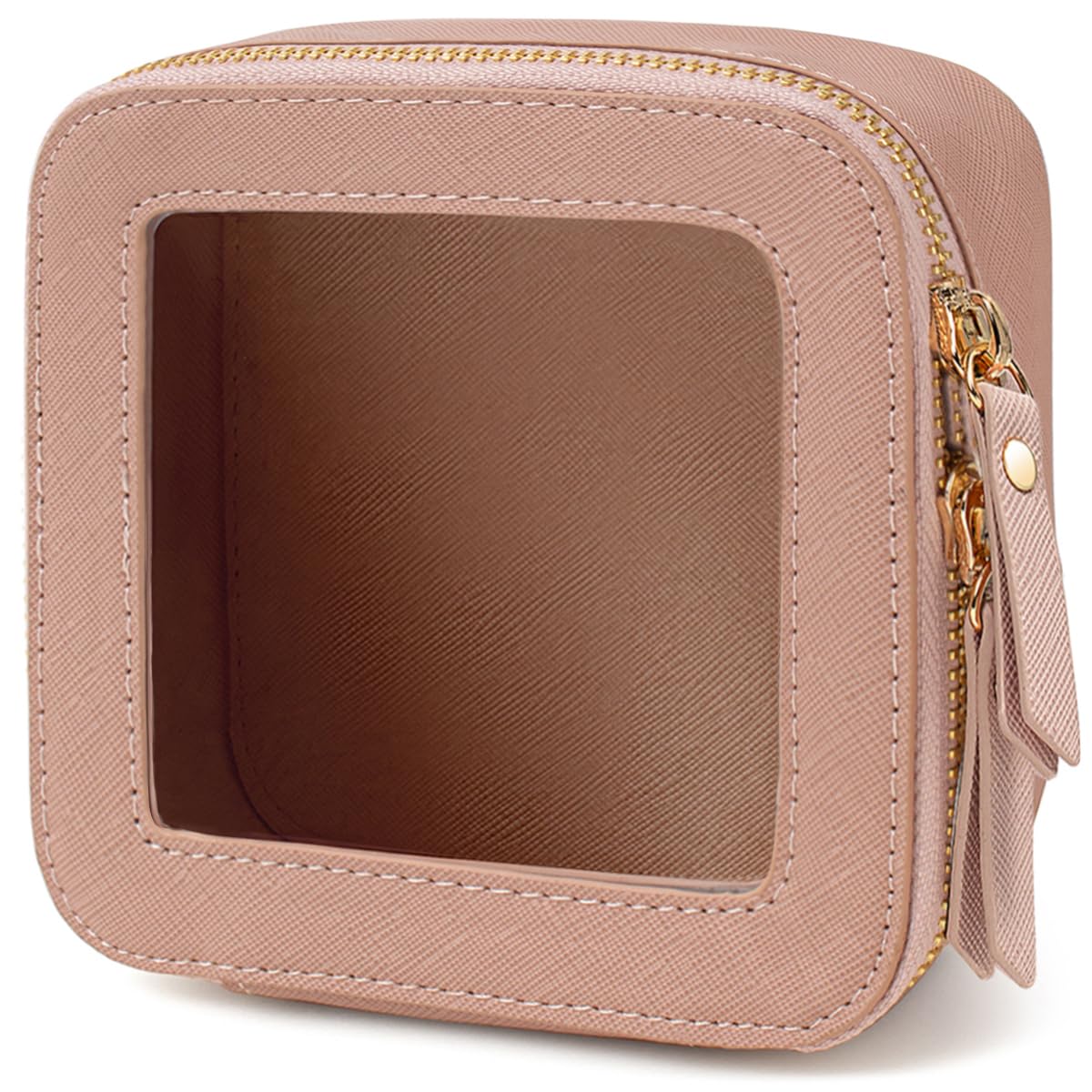 FFpaw Travel Clear Makeup Bag Set, TSA Approved Cosmetic Bag Case with Zipper Portable Makeup Pouch Toiletry Bag Traveling Cosmetic Organizer Storage