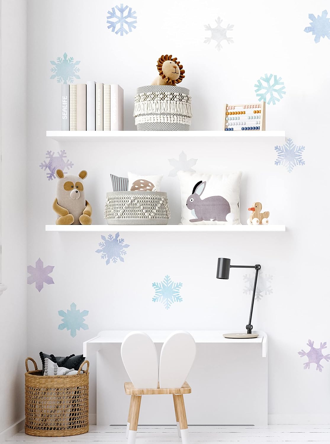 Frozen Winter Snowflakes Peel and Stick Wallsticker (Multi)