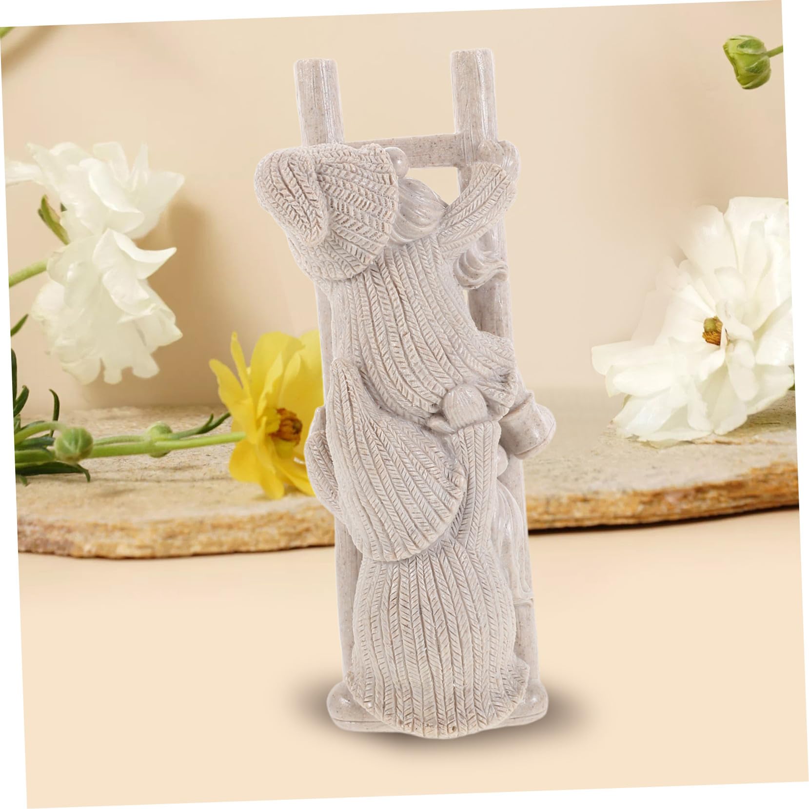 SOIMISS Sculpture Murale Homme Grimpant Figurine Résine Ornement De Poupée GNOME Statue De GNOME Grimpant pour Patio Statue Résine à Échelle De Jardin