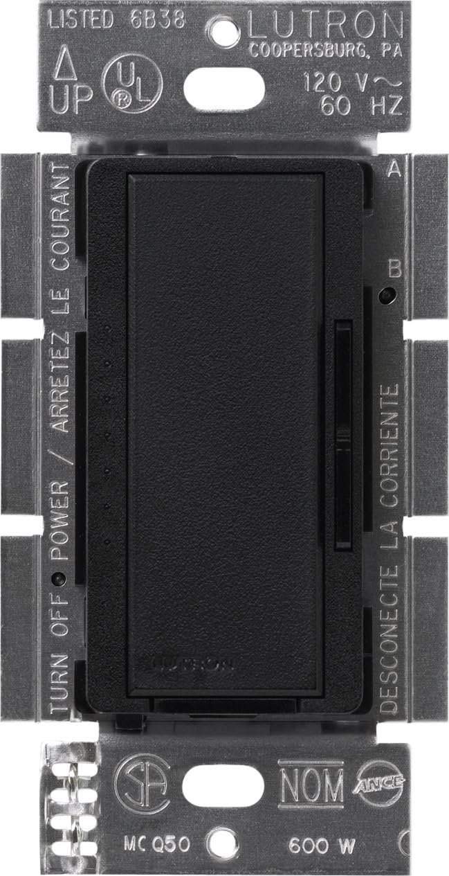 Lutron MSCLV-600M-MN Maestro 600-watt Magnetic Low Voltage Multi-Location Digital Dimmer, Midnight