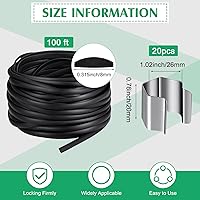 Vista 2 de Spline de pantalla plana de vinilo de 0.315 pulgadas de ancho con 20 clips de retención de pantalla, parte inferior plana y borde superior curvado