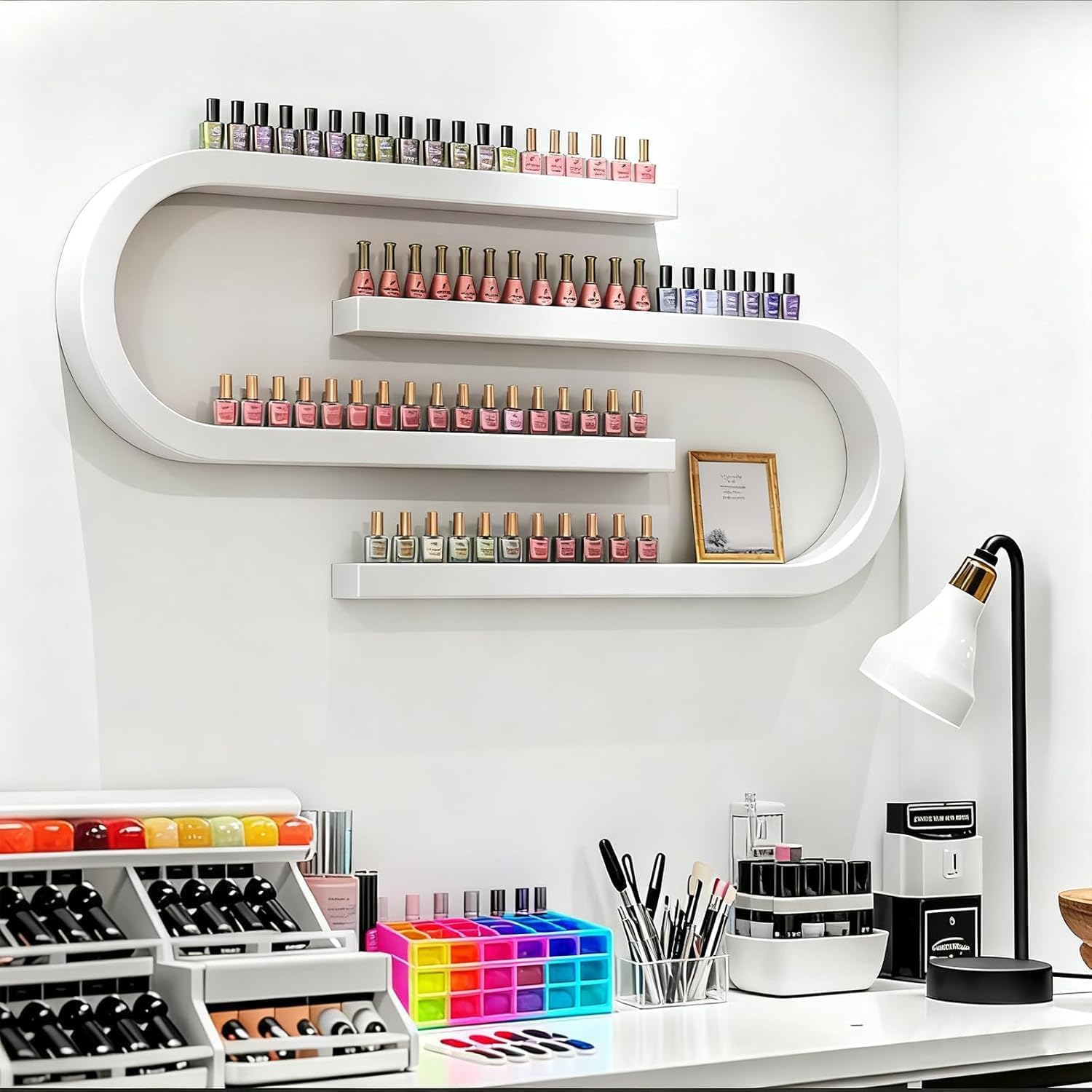 U-Shaped Wall Shelf for Essential Oils and Perfume–Multifunctional Hanging