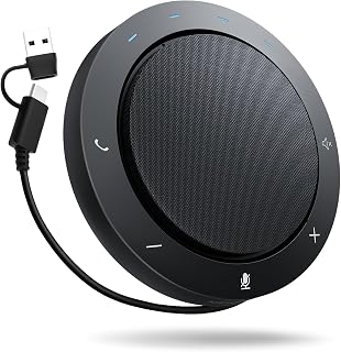 NEWORK FreeChat 103 Bluetooth Speakerphone: AI Noise Reduction, 360° 3m Pickup, 5W Speaker, 10-14H Battery for Zoom/Teams/Meet