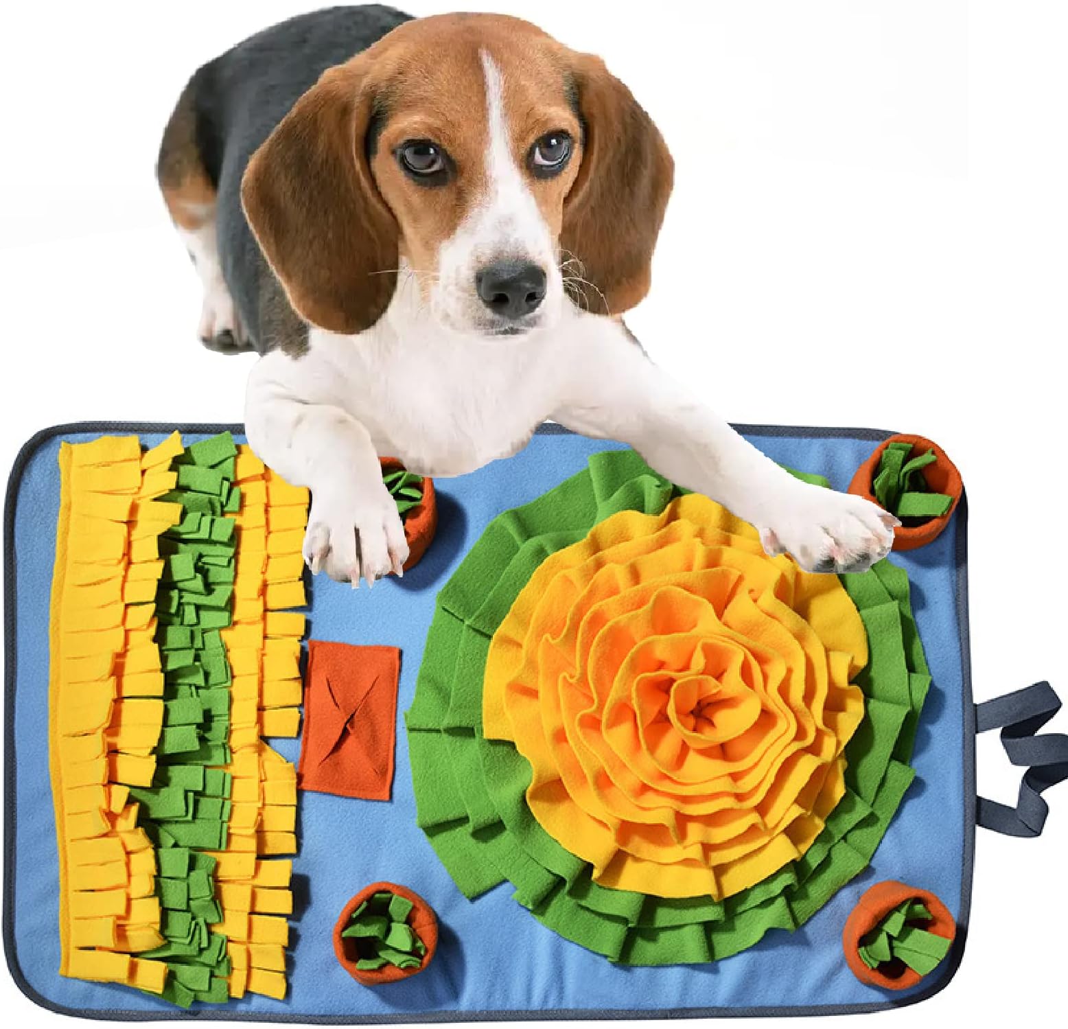 SUPERWSLING Schnüffelteppich Für Hunde - Anti Stress Spielteppich 60x60cm