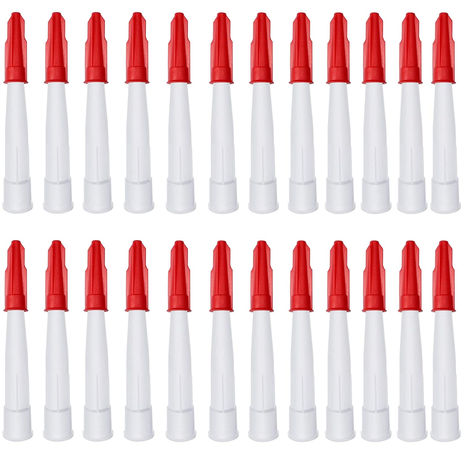 ZoZoMaiy 24 Pcs Silicone Sealant Nozzles with Caps Resealable Silicone
