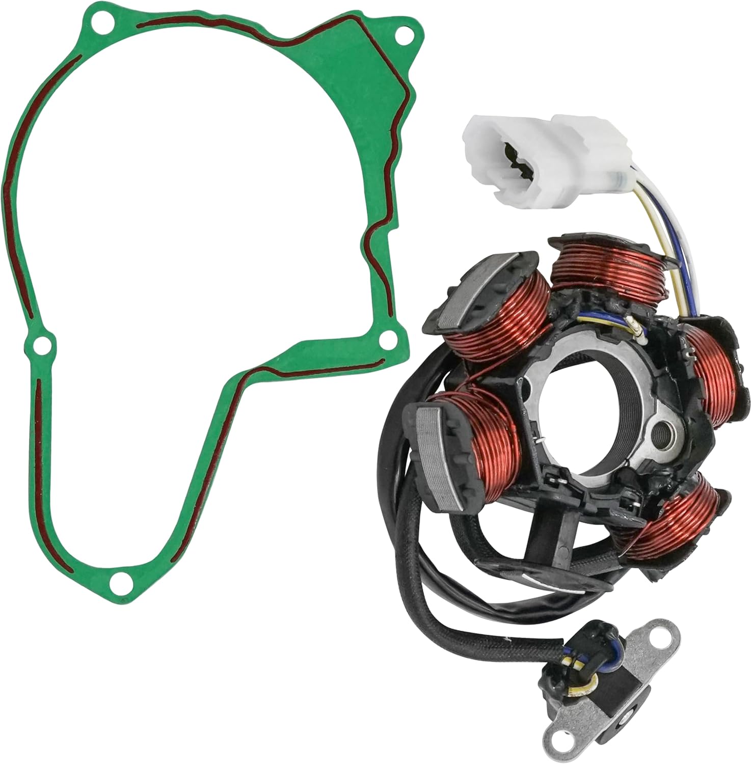 Caltric Stator and Gasket Compatible With Honda Trx90Ex Trx90 Ex Trx 90 Sportrax 90 2X4 2006 2007 2008