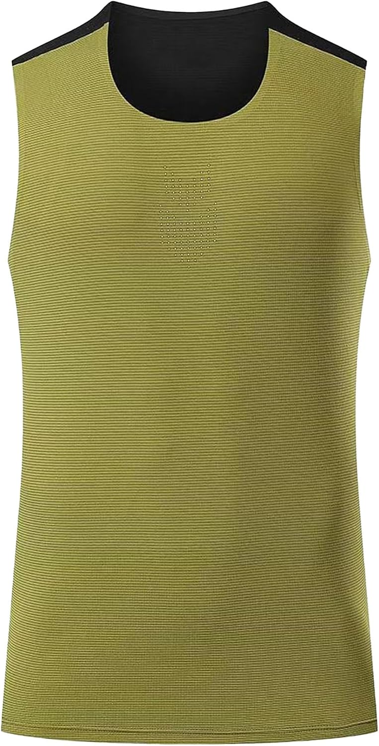 Men Quick-Drying Sports Workout Vest Classic Trendy Gym Sleeveless Running Top Summer Thin Fitness Training Shirt