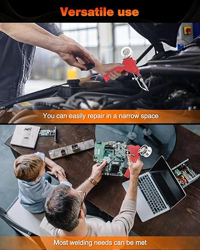 Miniatura 9 de NEWACALOX - Kit de soldador, pistola de soldadura manual automática de soldadura, herramienta de soldadura, bomba de desoldadura, pinzas para placa