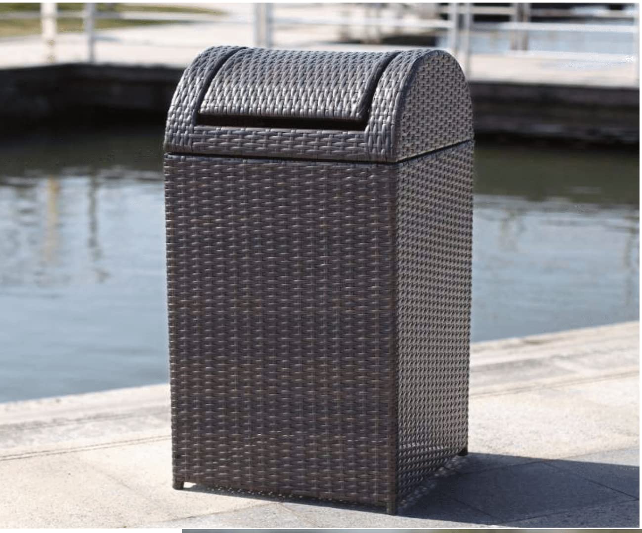 Light Brown, Open-top Dustbin, Waste Basket, Paper Bin, Trash Can, Storage Basket, Standard Size 10 Liter, 11 inch Tall Eco-Friendly, Handmade, of Paper Ropes-image-30