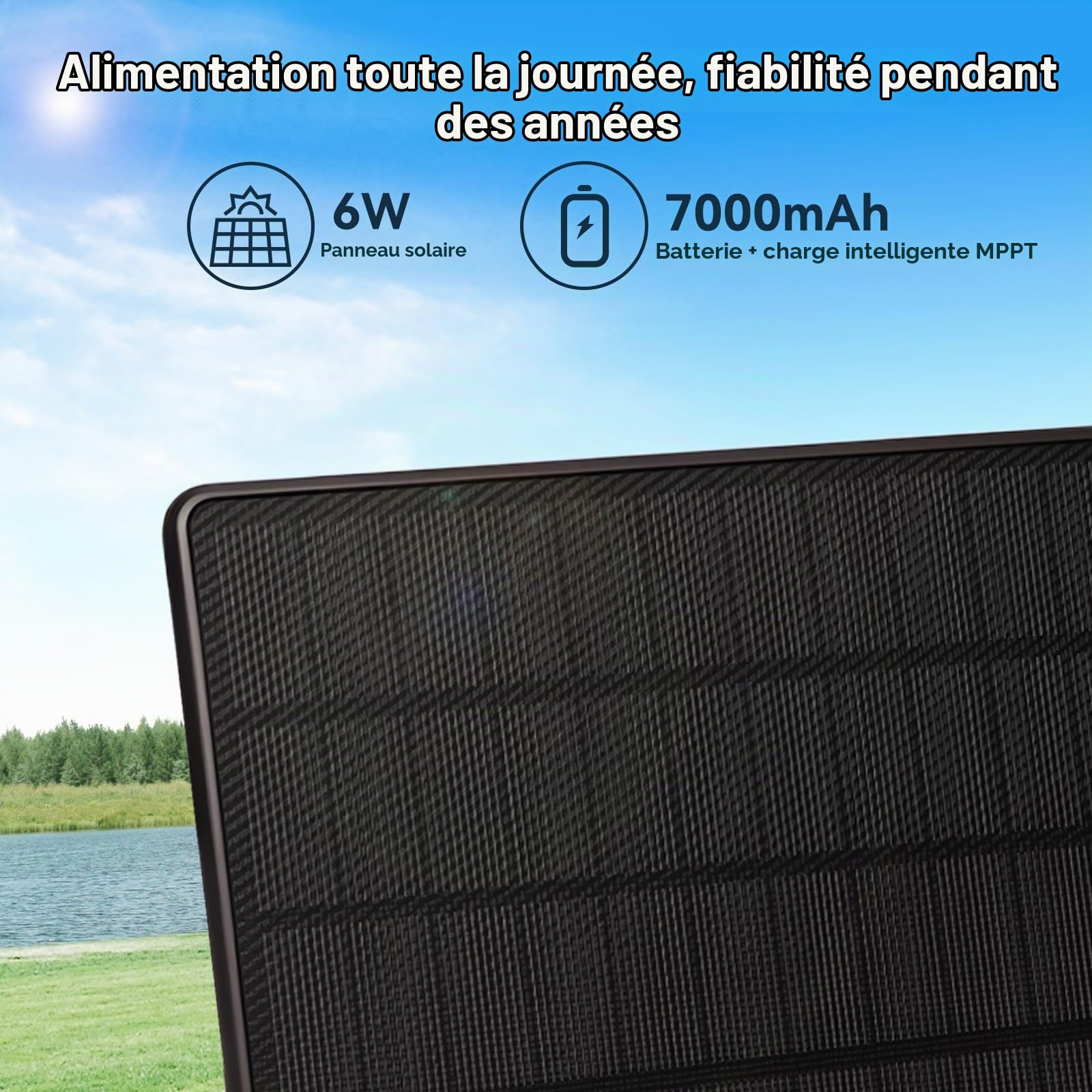 ELECROW Noeud Solaire Extérieur Meshtastic avec GPS & nRF52840, Répéteur ThinkNode M6 avec Panneau Solaire 6W et Batterie 7000mAh, Station IP65 pour Hors-Réseau (868 MHz)