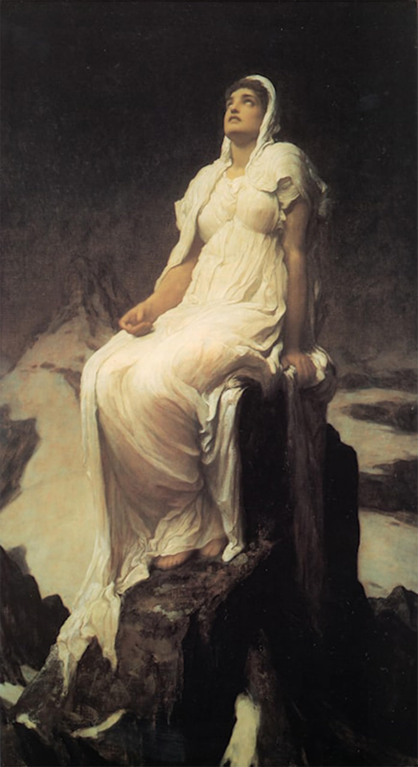 Pintura lienzo arte de Lord Frederick Leighton lo spirito del vertice, cuadro decorativo 60x90cm 5