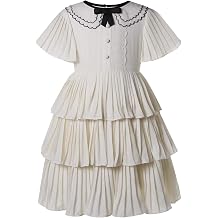 Girls Vintage Summer Ruffle Chiffon Graduation Clothes Kid Holiday Dress Size 3 4 5 6 7 8 9 10 11 12 13 14