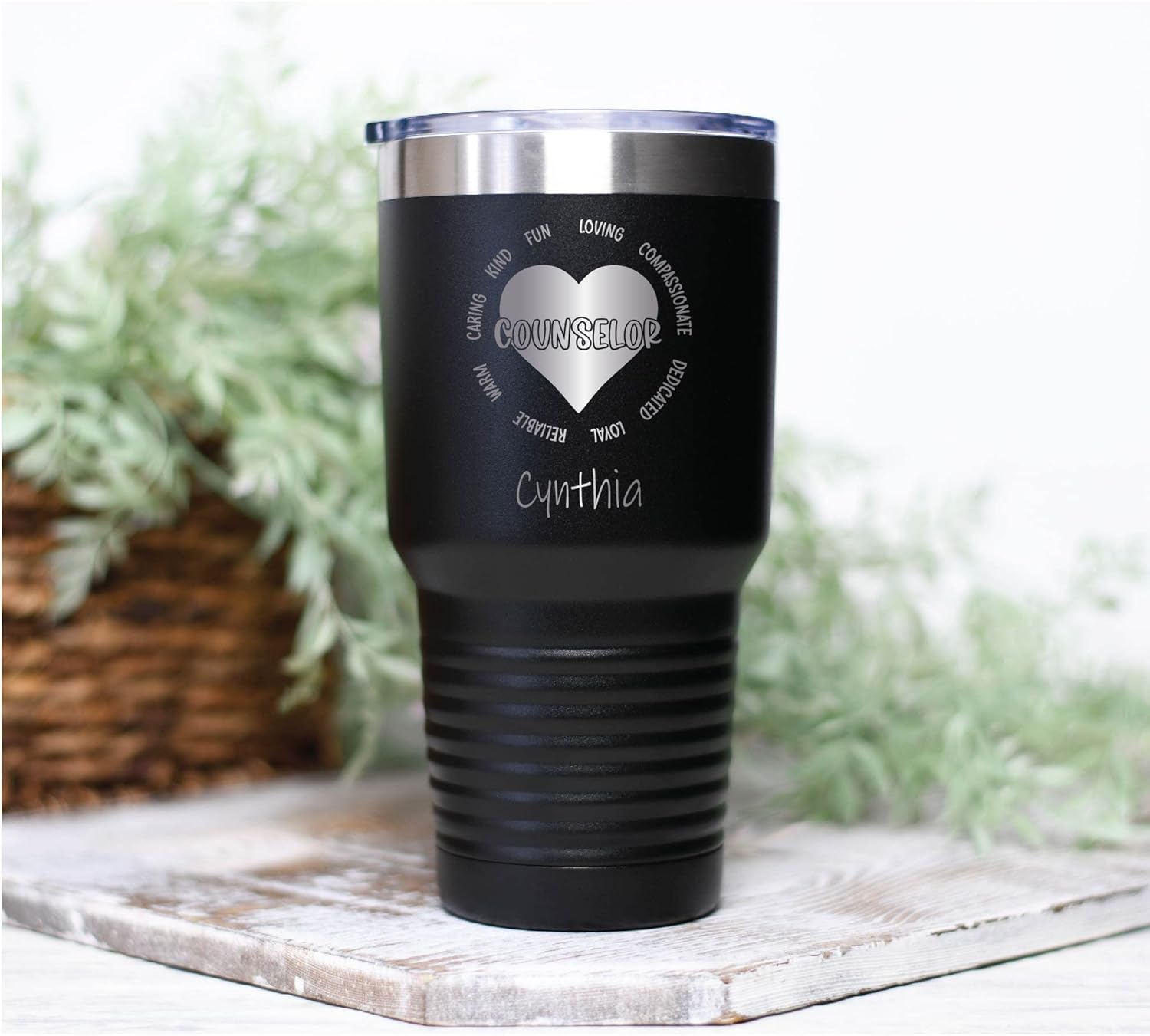 AVITO Personalized School Counselor Tumbler - 30 oz Tumbler with Lid - Laser Engraved - Vacuum Insulated - Stainless Steel