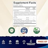 Vista 2 de Vitamatic Probióticos vaginales para mujeres – 20 mil millones de UFC, equilibrio de pH y control de olores, 60 cápsulas DR con prebióticos