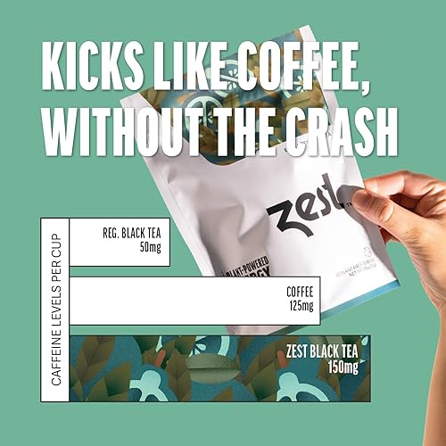 Miniatura 3 de Té de energía Blue Lady, té con elevado nivel de cafeína, la misma cafeína que el café (20 sobres)