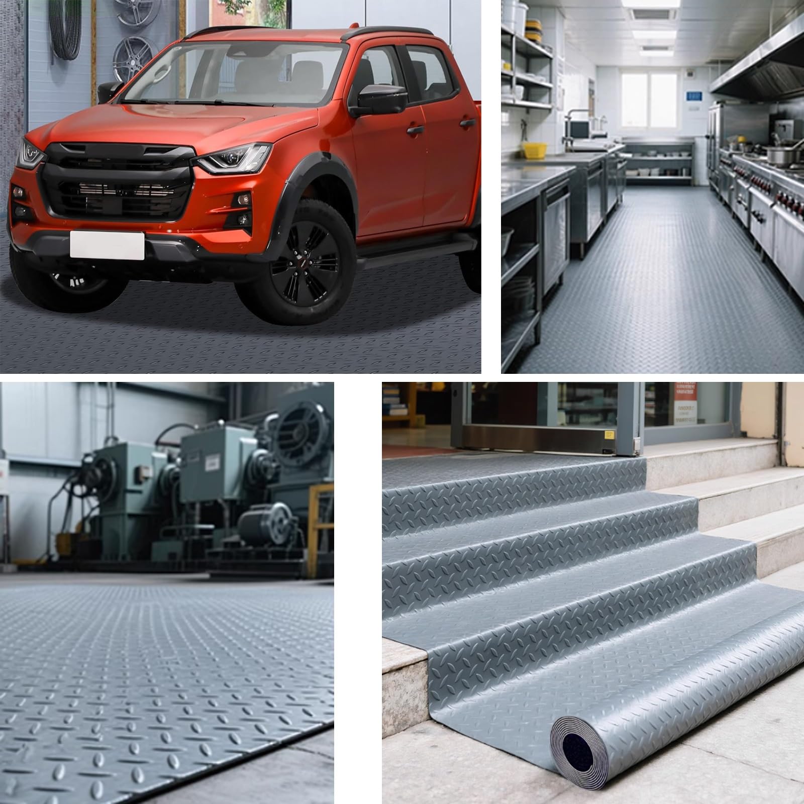 Alfombrilla de aceite, rollo de suelo de PVC antideslizante de 2,5 mm de grosor para garaje, cocina, SUV, sótano, gimnasio, cobertizo, protector de suelo duradero para debajo de automóviles y