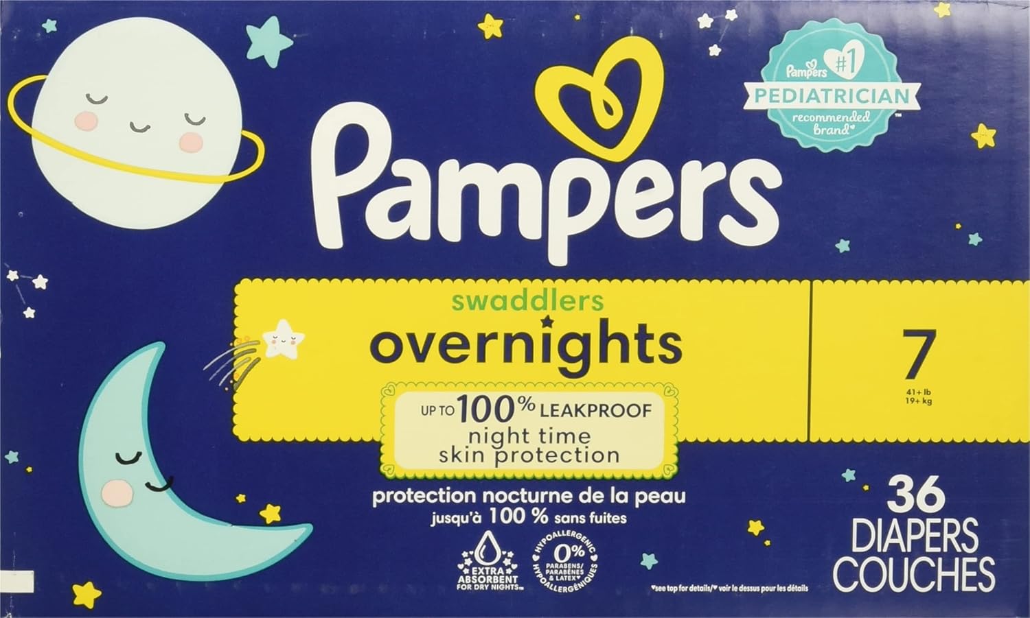 Amazon.com: Pampers Swaddlers Overnights Diapers - Size 7, 36 Count